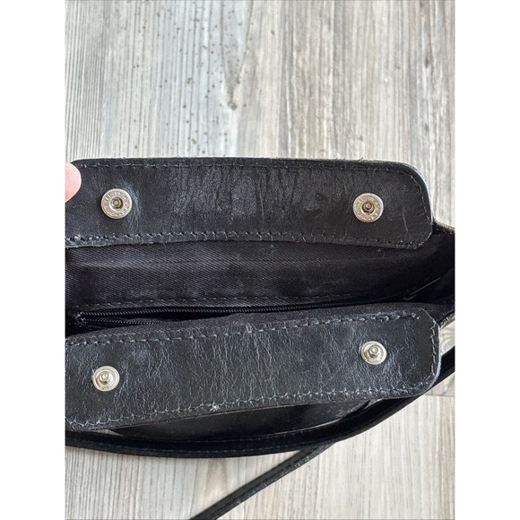 Vera Pelle Crossbody Purse Authentic Black Cross Body. Bag Made in Italy - Picture 4 of 16
